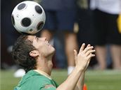 Portugalsko, trénink: Ronaldo dribluje