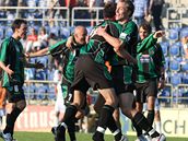 Radost fotbalist Píbrami  