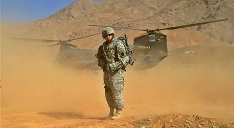 Americký voják v Afghánistánu. Ilustraní foto.