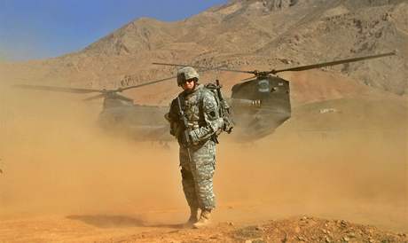 Americký voják v Afghánistánu. Ilustraní foto.