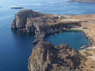 ztoka v Lindosu na ostrov Rhodos