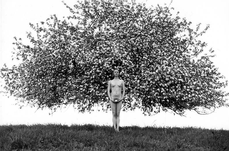 Evu s jablky vyfotil Koál na Vysoin 9. kvtna 1990