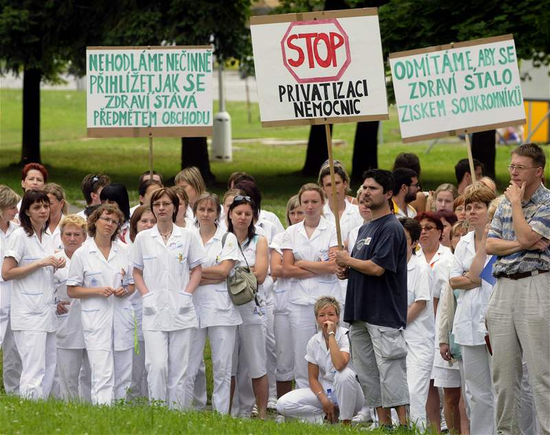 Stávkující ostravské fakultní nemocnice