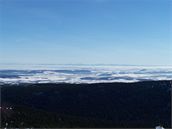Pohled od árového vrchu nedaleko Praddu smrem na Lysou horu