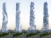 V Moskv a Dubaji by mly stát mrakodrapy s rotujícími podlaími