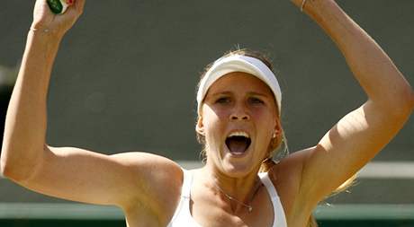 Radost Nicole Vaidiové z postupu do tvrtfinále Wimbledonu