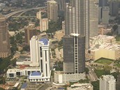 Pohled z KL Tower na Kuala Lumpur (výka 440m)