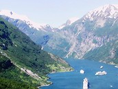 Výhled na  Geiranger fjord, Norsko