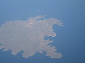 letecký pohled na ostrov Serifos