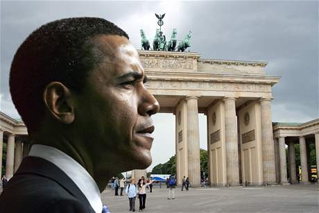 Obama chce hovoit u Braniborské brány.