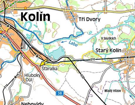 tok psa v Koln - mapa