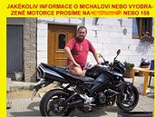 Informace o pátrání po Michalu Minkovi na www.motorkari.cz