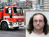 Reportér Deníku z�ejm� �elí vyhro�ování. Hasi�i si myslí, �e mu d�m n�kdo zapálil úmysln�.