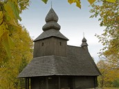 Slovensko, eckokatolický kostelík v Ruské Bystré