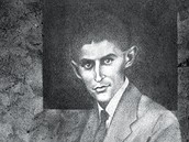 Jií Mocek - Franz Kafka (kresba kombinovanou technikou na papíe)