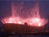 Olympijské hry 2008: Národní stadion v Pekingu b�hem generálky