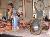 Trh s masem v kazaském Oralu