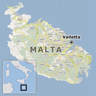 Malta, mapka