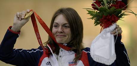 Kateina Emmons se zlatou olympijskou medailí