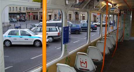Zniená tramvaj v Brn