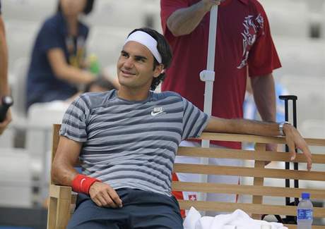 Roger Federer na tréninku