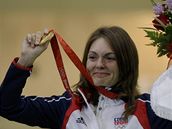 Kate�ina Emmons se zlatou olympijskou medailí