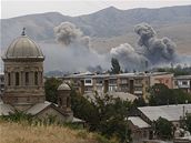 Bombardované msto Gori leí asi 80 kilometr od hlavního msta Jiní Osetie