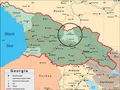 Gruzie s vyznaenou Jiní Osetií