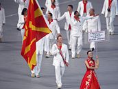 Slavnostní zahájení OH v Pekingu, na stadion jde výprava Makedonie