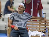 Roger Federer na tréninku