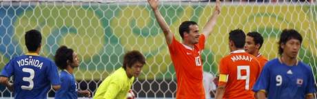Nizozemsko - Japonsko: Sibon slaví rozhodující gól