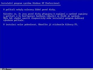 Windows XP neum pracovat se SATA diskem