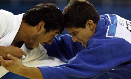 Jaromír Jeek (v modrém), judo