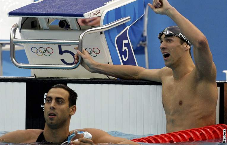 Michael Phelps (vpravo), Milorad avi 