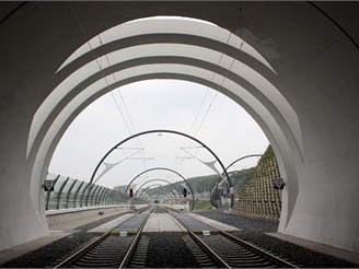 Nové spojení - východní portál severního tunelu