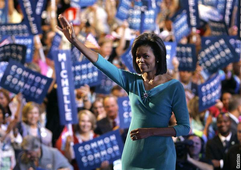 Michelle Obama na sjezdu demokrat v Denveru (25. srpna 2008)