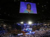 Sjezd amerických demokrat v Denveru. Michelle Obamová (25. srpna 2008)