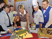 Barbora potáková pi oficiální oslav v eském olympijském dom 