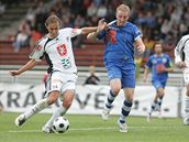 Hradecký Pavel Dvo�ák (vpravo) a Ústecký Michal Valenta.