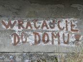 tyicet let starý nápis z doby okupace, Nymburk