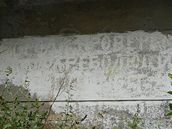 tyicet let starý nápis z doby okupace, Nymburk