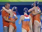 Vodní pólistky Nizozemska slaví zalto