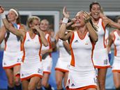 Radost nizozemských pozemních hokejistek