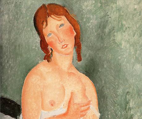Amedeo Modigliani - obraz Mlad ena v koili