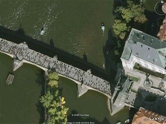 Ukázka snímku z mapy na Google Earth