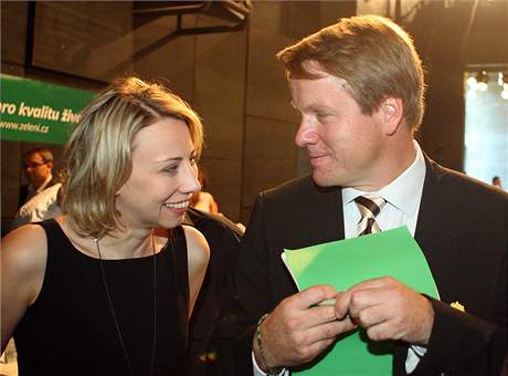 Martin Bursík a Kateina Jacques na sjezdu zelených