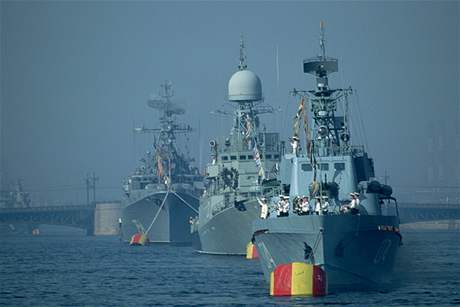 Ruská válená plavidla. Ilustraní foto.