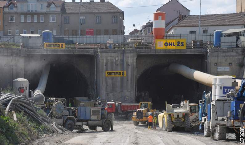 Stavenit Královopolských tunel navdy pohbilo Milíovu ulici, místo ní bude nájezd tunel