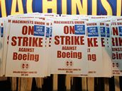 Stávka zam�stnanc� letecké spole�nosti Boeing.