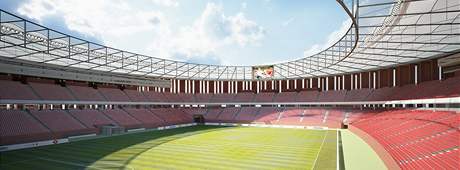 Vizualizace novho fotbalovho stadionu 1. FC Brno za Lunkami